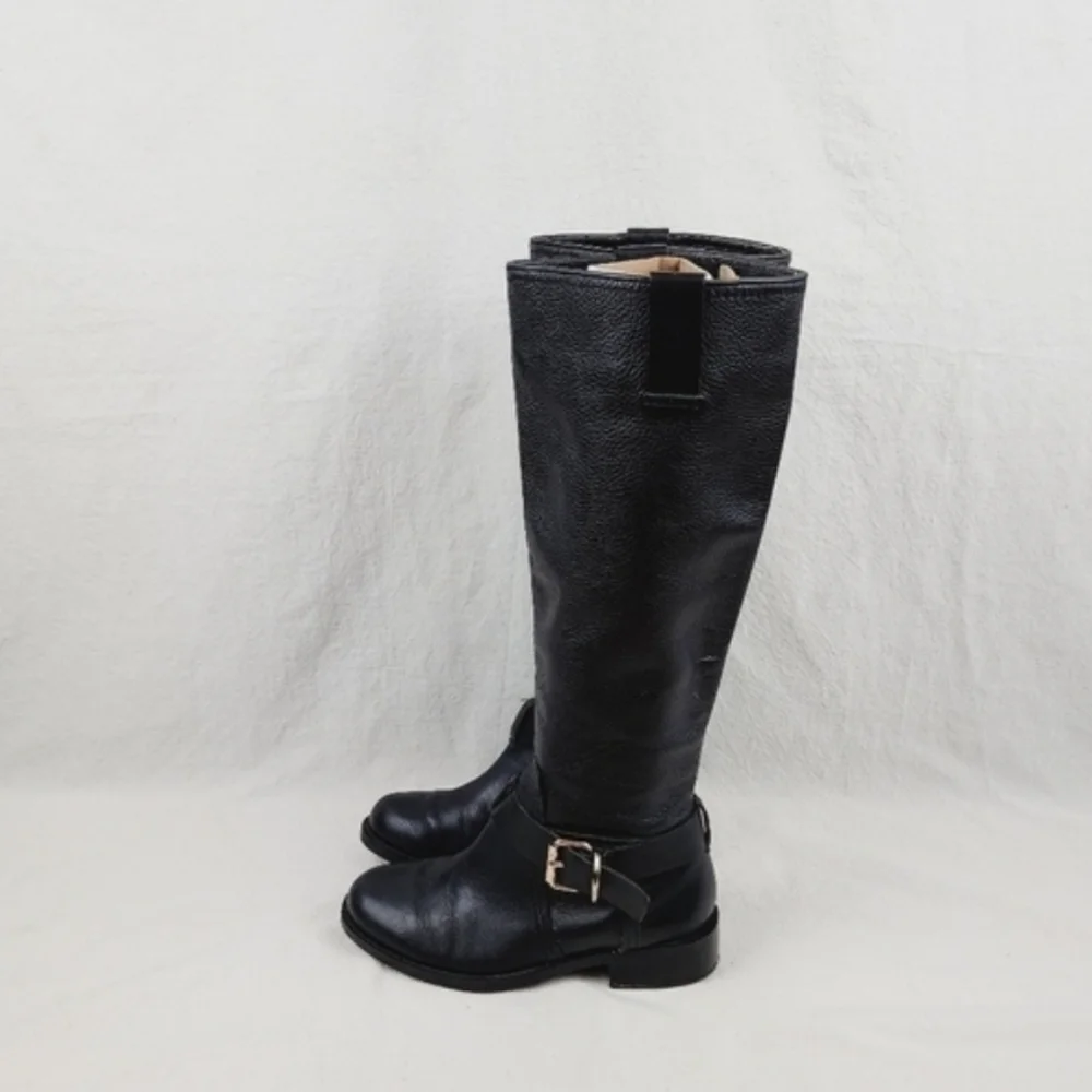 Vince Camuto leather black kabollans knee high boots